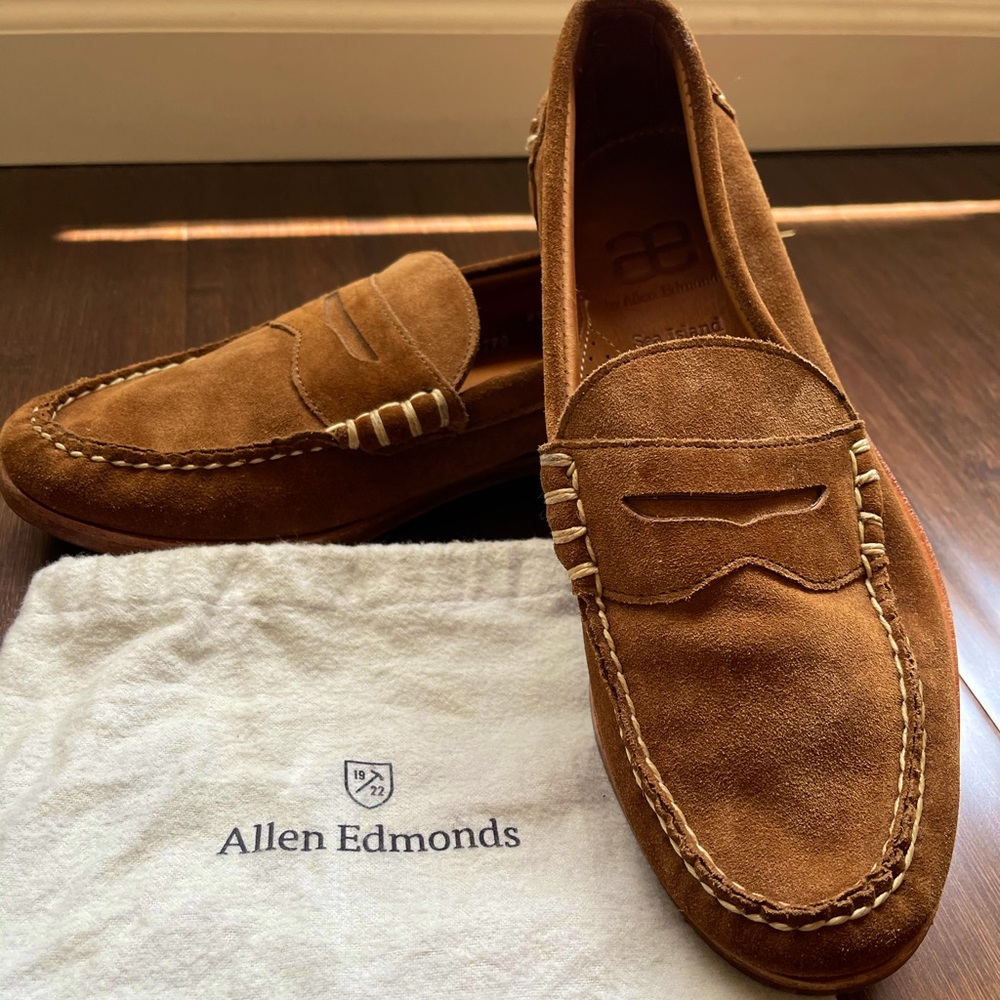 Allen Edmonds Catalina Slip On Suede Penny Loafer
